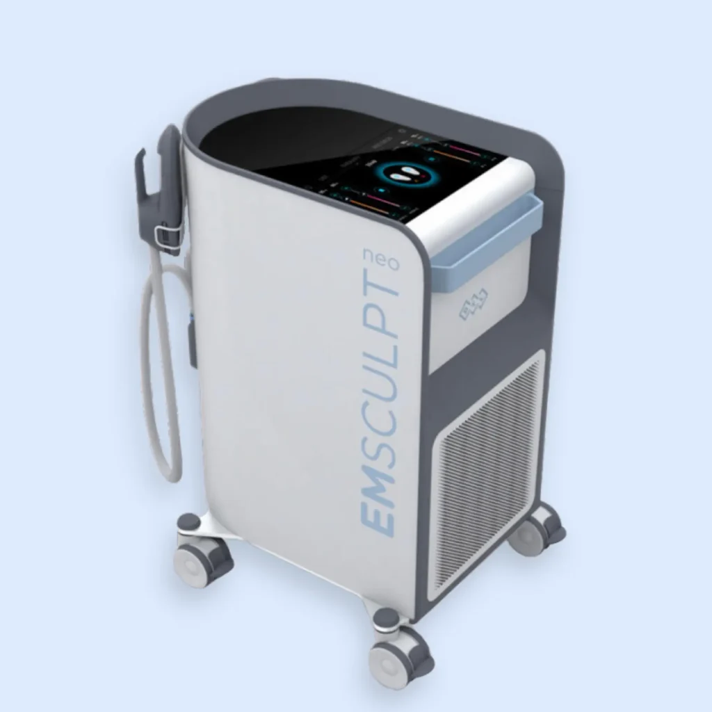 Emsculpt Neo body contouring device used for muscle toning and fat reduction treatments at CGT Aesthetics
