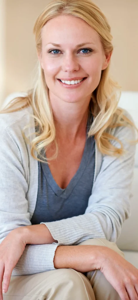 Woman representing Emsella treatment for pelvic floor strengthening, bladder control, and women's wellness at CGT Aesthetics.
