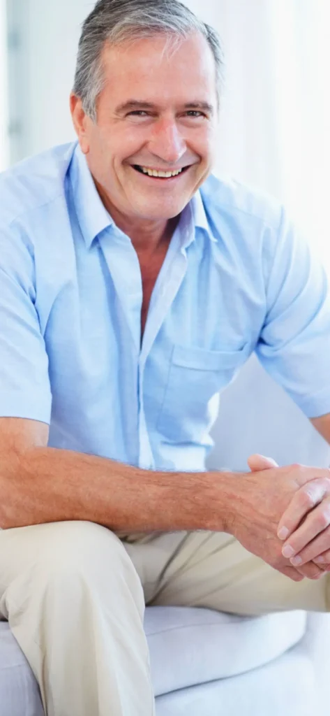 Man representing Emsella treatment for men's pelvic floor strengthening and bladder control at CGT Aesthetics.