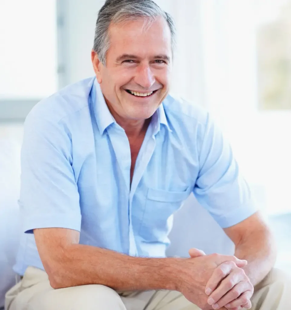 Man representing Emsella treatment for men's pelvic floor strengthening and bladder control at CGT Aesthetics.