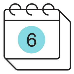 Calendar icon representing the SkinVive treatment results timeline