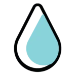 Water droplet icon representing improved skin hydration with SkinVive