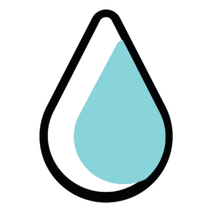 Water droplet icon representing improved skin hydration with SkinVive