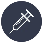 Testosterone therapy injection icon representing hormone replacement treatment