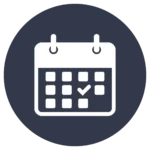 Calendar icon representing ongoing testosterone therapy monitoring and follow-up appointments