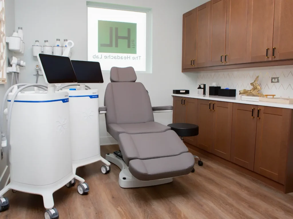 CoolSculpting Elite body contouring treatment room at CGT Aesthetics in Westmont, Illinois.