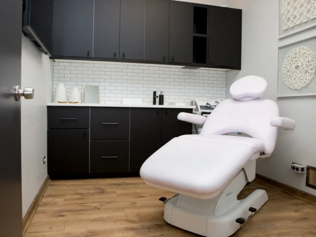 Advanced laser and skin treatment room at CGT Aesthetics in Evergreen Park, Illinois.