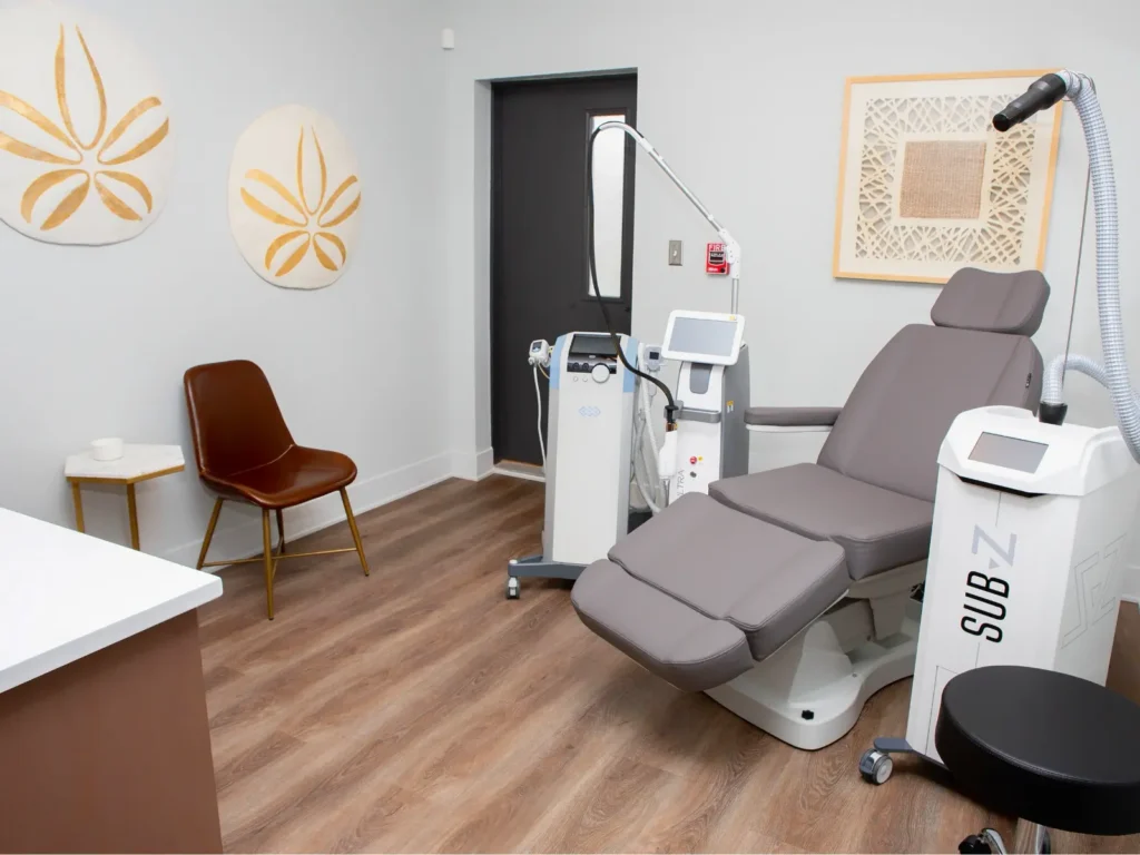 Advanced laser and skin rejuvenation treatment room at CGT Aesthetics in Westmont, Illinois.
